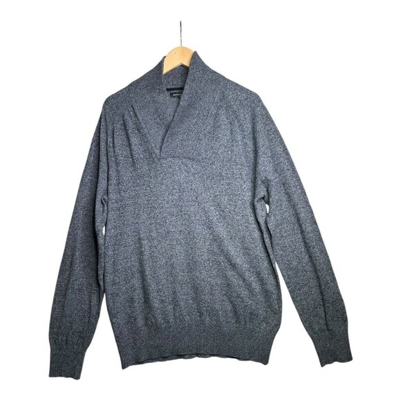 Banana Republic Mens Cowl Neck Cotton/Wool Blend Sweater size Large Grey - Picture 1 of 6